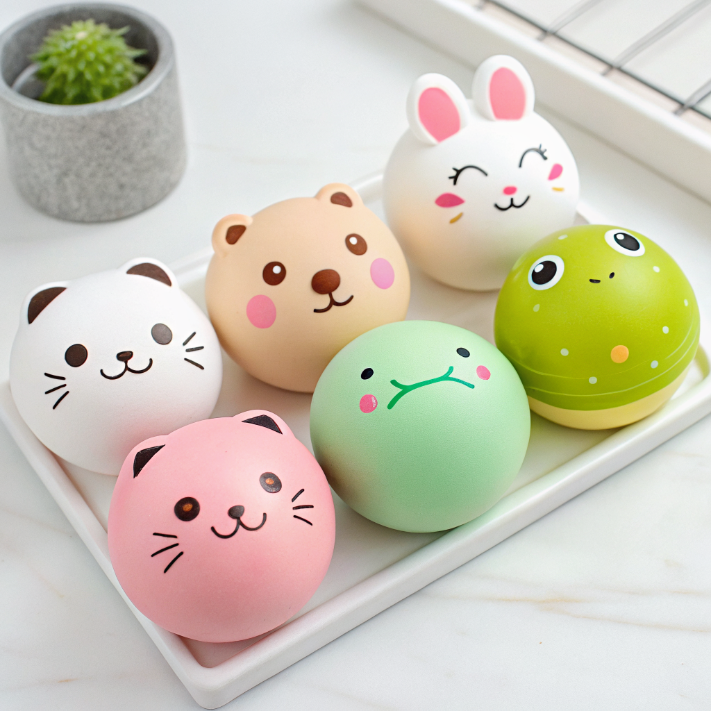 Kawaii Animal Needoh Stress Ball Set - wholesale squishy toy