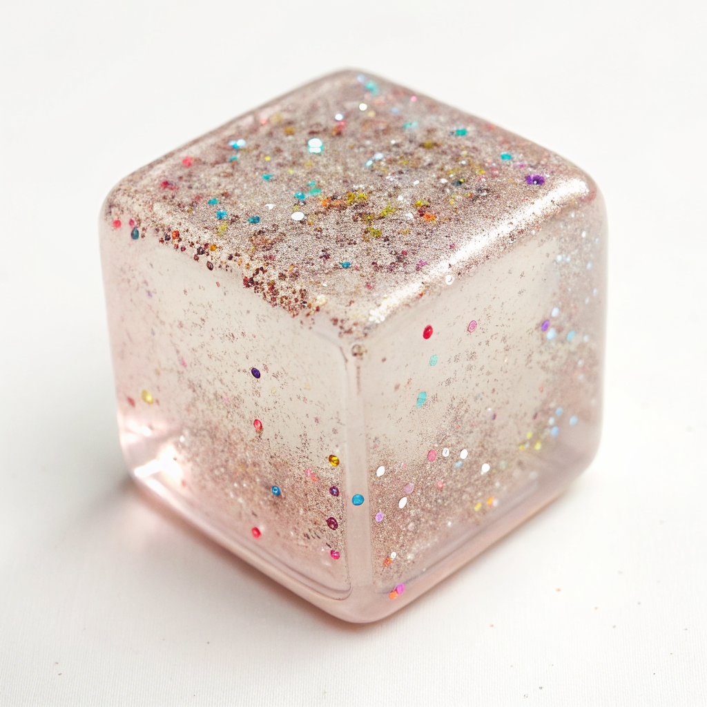 Glittery NeeDoh Cube Squishy - wholesale squishy toy